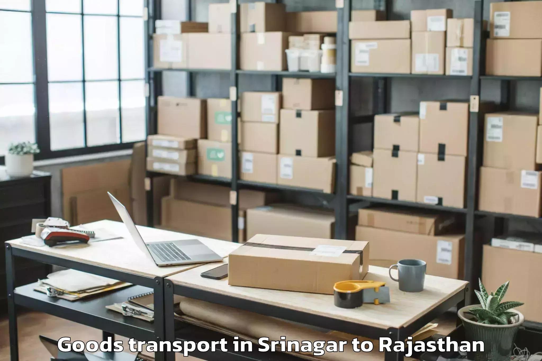 Book Srinagar to Mahindra World City Jaipur Goods Transport Online